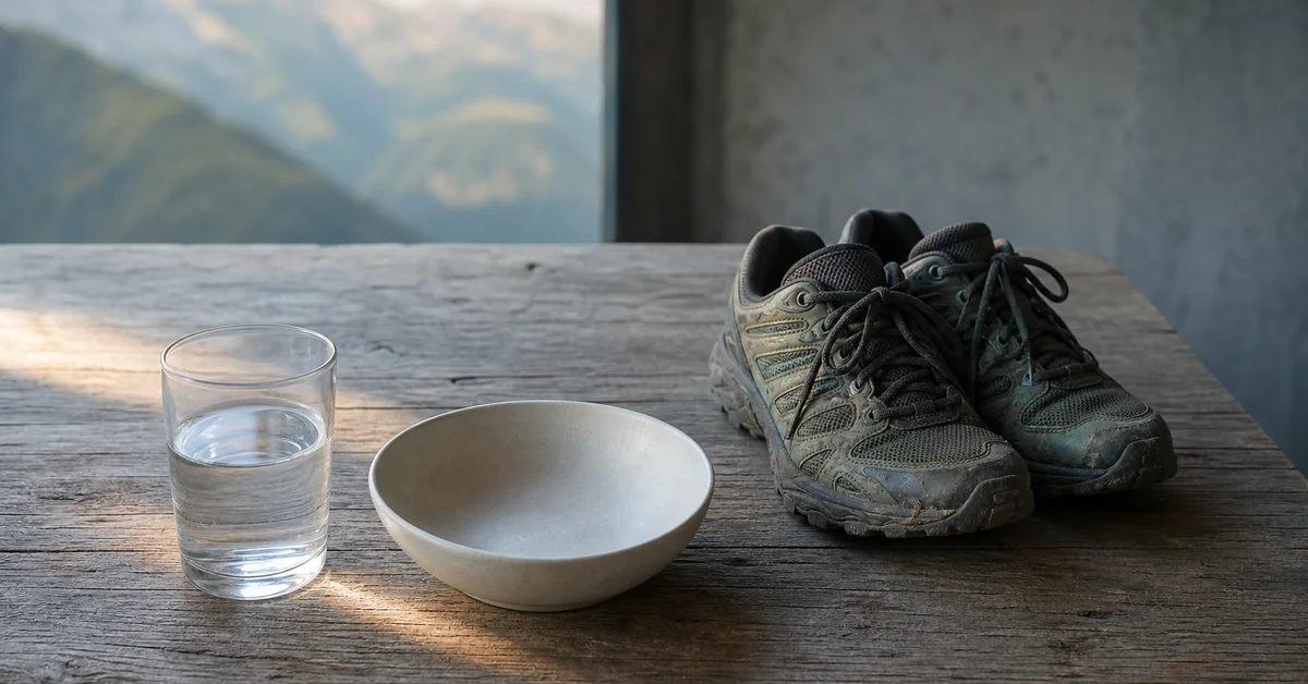 Läufer beim nüchternen Lauftraining am frühen Morgen